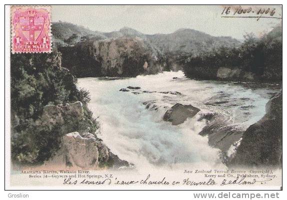 ARATARIA RAPIDS WAIKATO RIVER 54 GEYSERS AND HOT SPRINGS  (NEW ZEALAND) 1906 - Nouvelle-Zélande