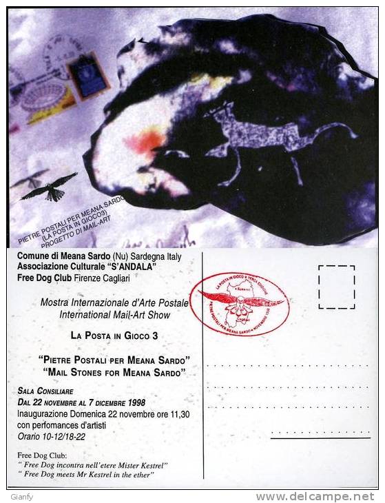 MEANA SARDO PIETRE POSTALI 1998 - Bourses & Salons De Collections