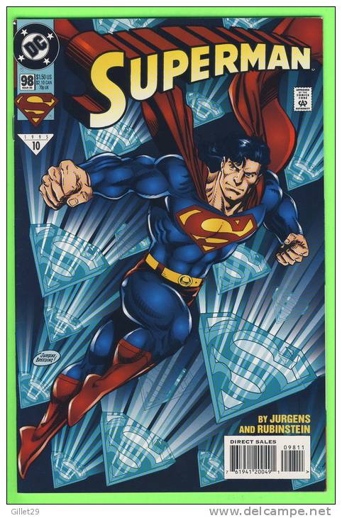 BD - DC COMICS - SUPERMAN - No 98 - MARCH  1995  - MINT CONDITION - DC