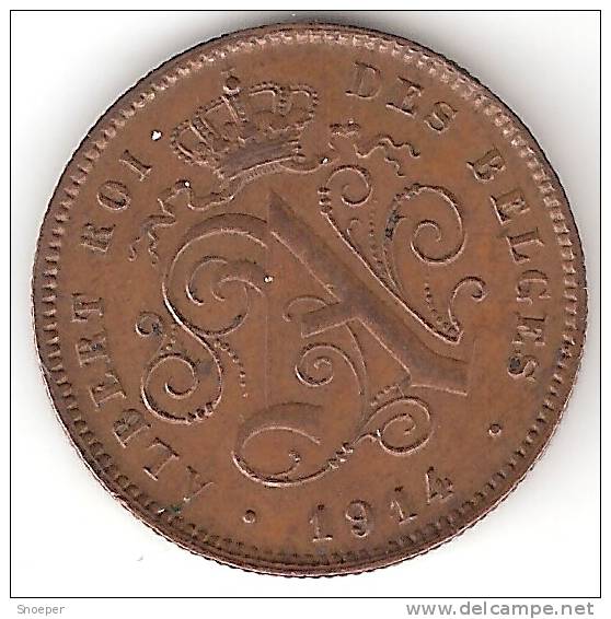 Belguim 2 Centimes 1914 French     Xf + High Quality !!!! !!!!! - 2 Centimes