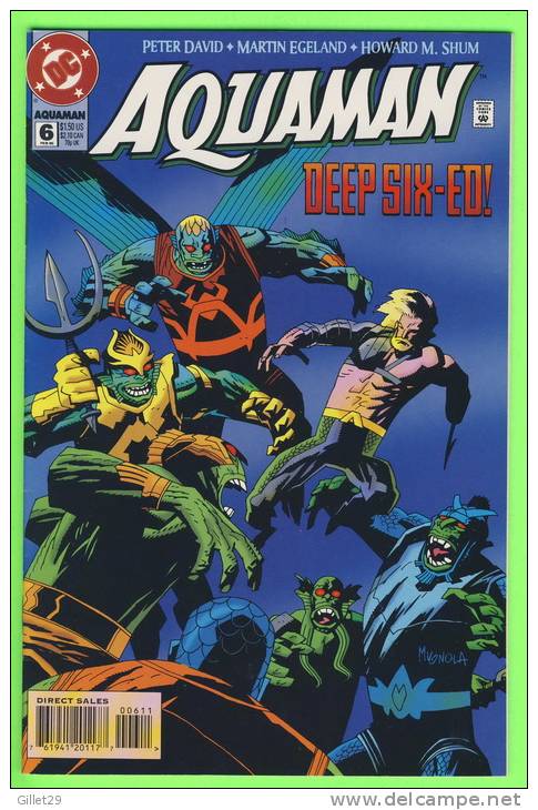 BD - DC COMICS - AQUAMAN - No 6 - FEBRUARY, 1995  - MINT CONDITION - DC