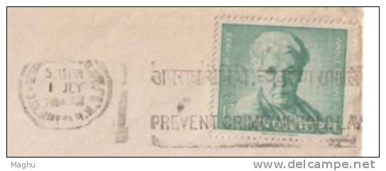 Slogan, " Prevent Crime Uphold Law", On Annie Besant, Freemason, Theosophist, Women´s Activist, Writer, India Cover 196 - Covers & Documents