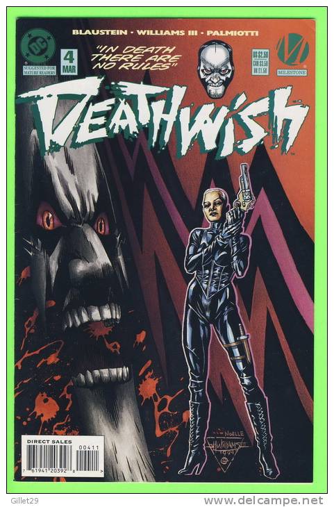 BD - DC COMICS - DEATHWISH - No 4 - MARCH, 1995  - MINT CONDITION - - DC