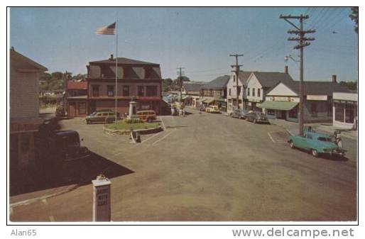 Kennebunkport ME Maine, Dock Street Scene, Auto, C1950s Vintage Postcard - Kennebunkport