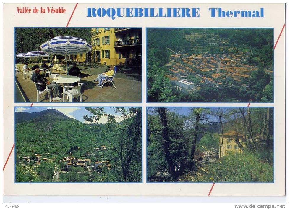 ROQUEBILLIERE  Thermal--Vallée De La Vésubie--Vues Diverses(village Et Station Thrermale Berthemont ,cpm  éd Photoguy - Roquebilliere