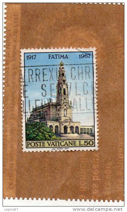 FATIMA 50 LIRES 1967 - Oblitérés