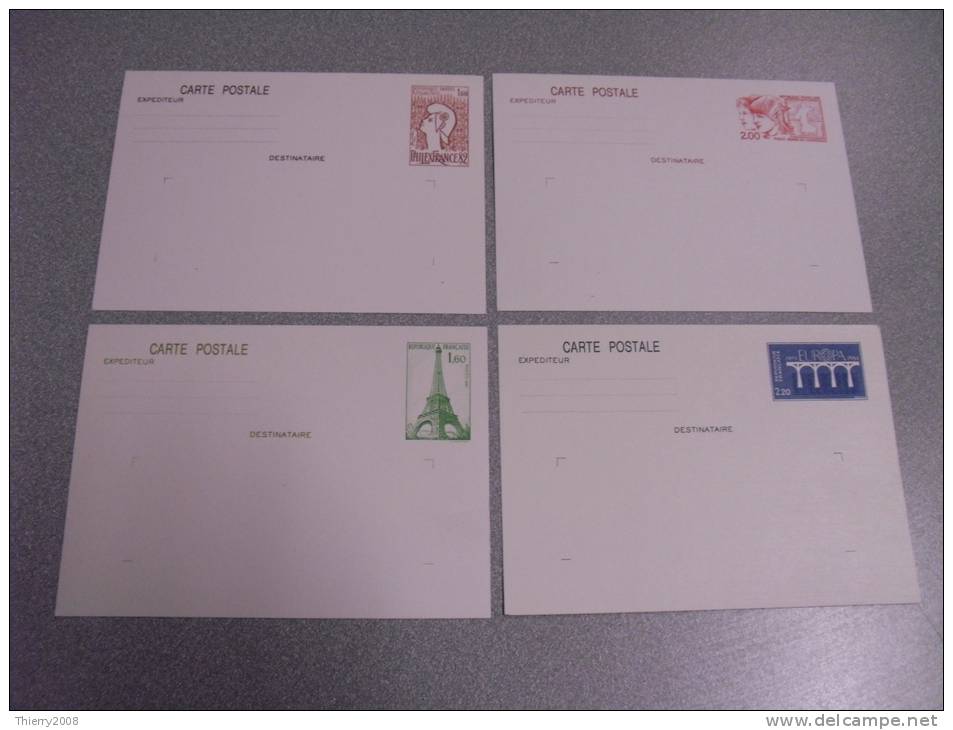 4 Cartes Entier Postal  Etat Neuf   TTB - Collections & Lots: Stationery & PAP