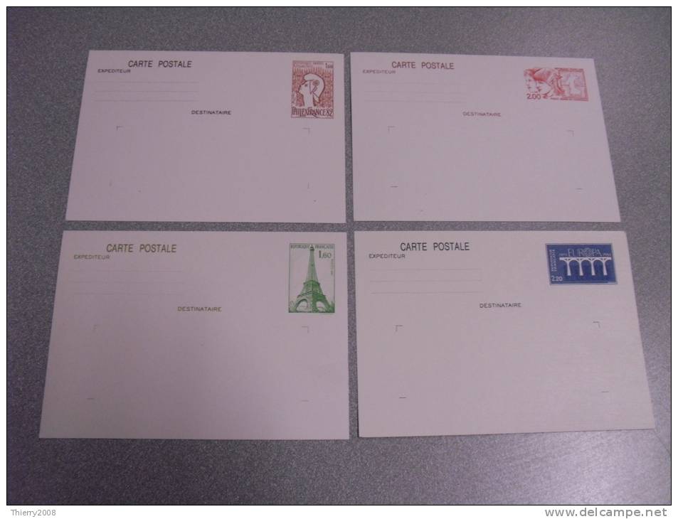 4 Cartes Entier Postal  Etat Neuf   TTB - Lots Et Collections : Entiers Et PAP