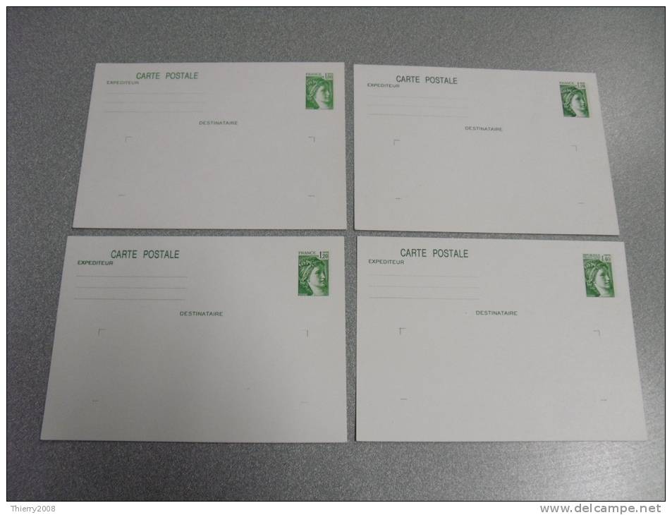 4 Cartes Entier Postal  Etat Neuf   TTB - Konvolute: Ganzsachen & PAP