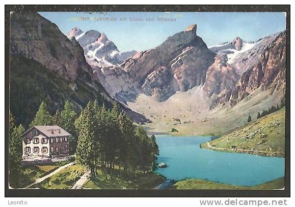 Seealpsee Mit Säntis Altmann Gasthaus Weissbad 1913 - Weissbad 