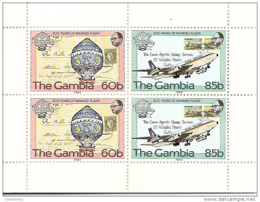 THE GAMBIA 200 YEARS OF MANNED FLIGHT - Zeppelins