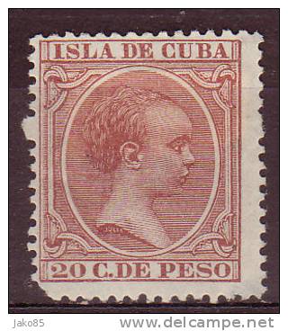- CUBA - 1894 - YT N° 88  - Nsg - Alphonso XIII - 1 Dent - Prephilately