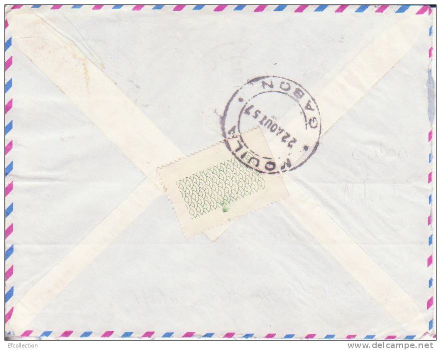 MARCOPHILIE - NDENDE ( Petit Bureau ) TRANSIT MOUILA - GABON - COLONIES - A.E.F - N°237 - AVION - LETTRE - Autres & Non Classés