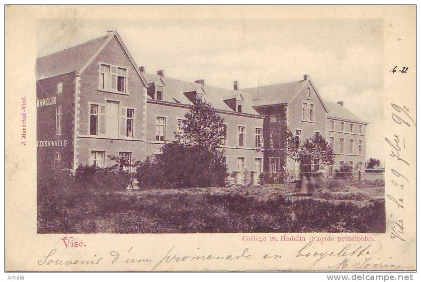 VISE = Collège St Hadelin (façade Principale) (écrite) 1899 - Visé