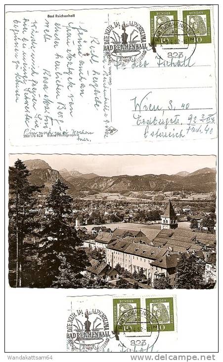 AK 280176 Bad Reichenhall -9. 4.62 -6 823 BAD REICHENHALL 2 Werbestempel DIE KUR IM ALPENKLIMA BAD REICHENHALL BAYERISCH - Bad Reichenhall