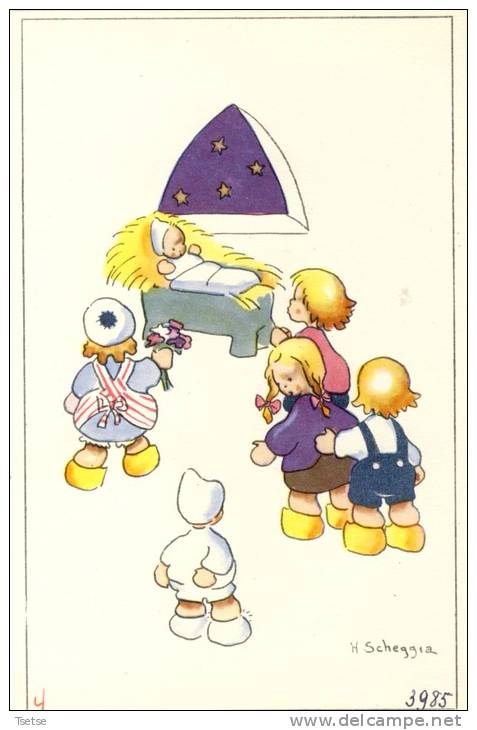 Carte Illustrateur H.SCHEGGIA - Enfants / Kinderen / Children - Série Colorprint 3985 - Autres & Non Classés