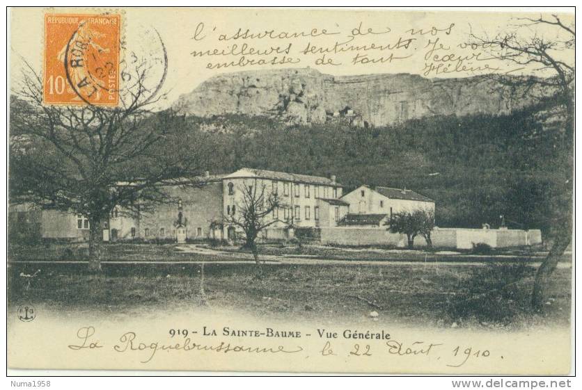 83 VAR ROQUEBRUNASSE LA SAINTE BAUME VUE GENERALE - La Roquebrussanne