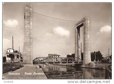 FIUMICINO ( ROMA ) PONTE LEVATOIO - 1956 - Fiumicino