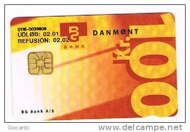 DANIMARCA (DENMARK)  - DANMONT (CHIP) - 1999 BG BANK LOENKONTO   EXP. 2.01   - USED °  -  RIF. 3984 - Danimarca