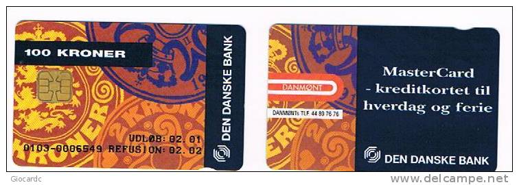 DANIMARCA (DENMARK)  - DANMONT (CHIP) - 1999 COINS MASTERCARD   EXP. 2.01 (TIR. 2500)    - USED ° -  RIF. 3987 - Dänemark