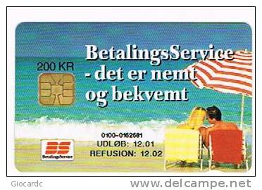 DANIMARCA (DENMARK)  - DANMONT (CHIP) - 1999 BETALINGS SERVICE  EXP.  12.01     - USED °  -  RIF. 3983 - Danimarca