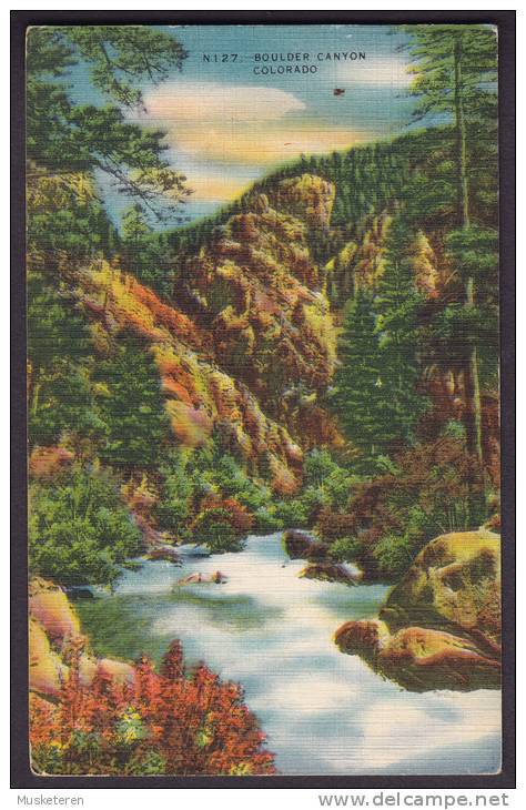 United States PPC CO - Boulder Canyon AKRON 1951 To Denmark Thomas Jefferson Stamp (2 Scans) - Denver