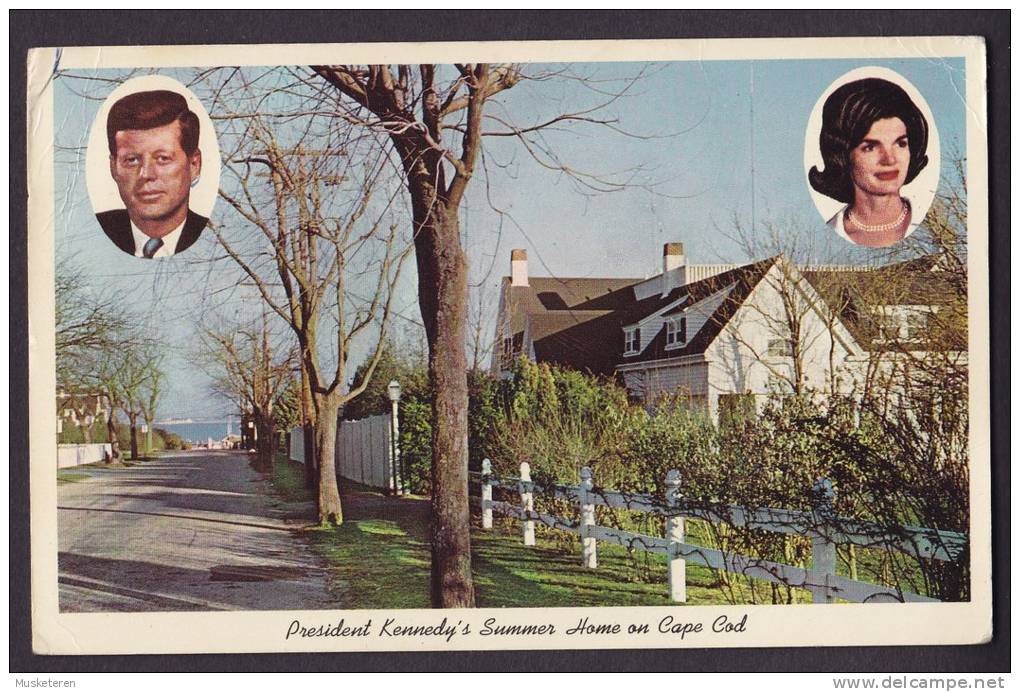 United States PPC MA - President Kennedy's Summer Home On Cape Cod DENNIS 1965 Airmail To Denmark (2 Scans) - Cape Cod