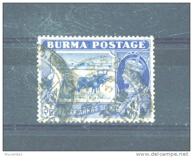 BURMA - 1938  George VI  3a6p FU - Burma (...-1947)