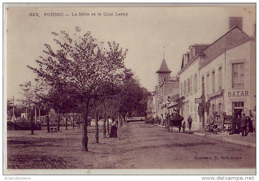 Pornic.. Le Mole Et Le Quai Leray..Bazar Du Port - Pornic