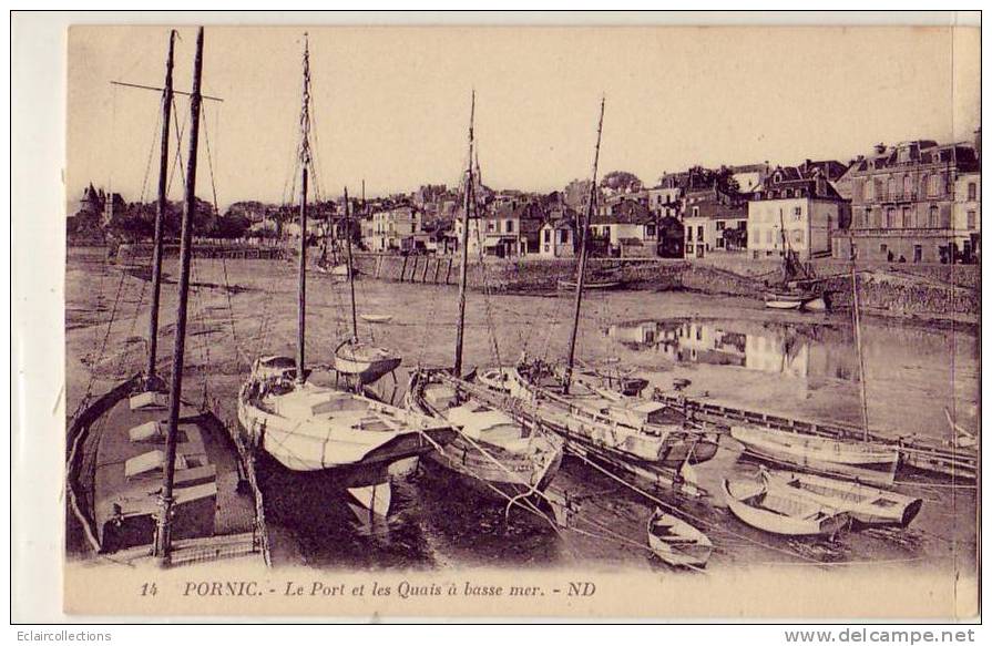 Pornic.. Le  Port..et Les Quais A Basse Mer - Pornic
