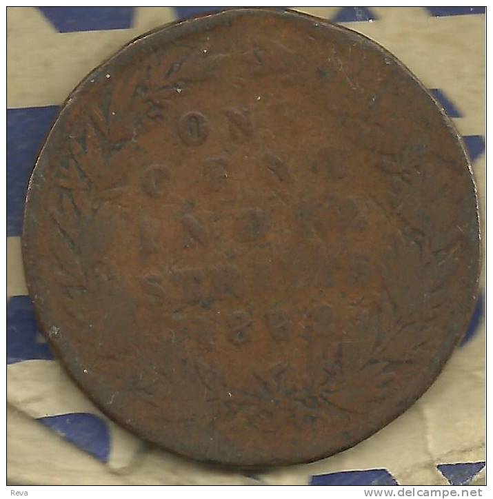 STRAITS  SETTLEMENTS 1 CENT INDIA STRAITS NAME FRONT  QV HEAD BACK 1862 VG KM6 READ DESCRIPTION CAREFULLY !!! - Otros – Asia