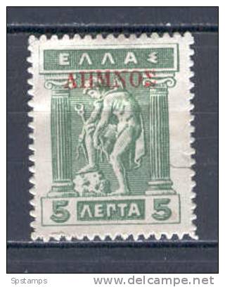 Greece Lemnos 1912-13 (Vl 26) 5 L Engraved Red Ovp MH (E930) - Lemnos