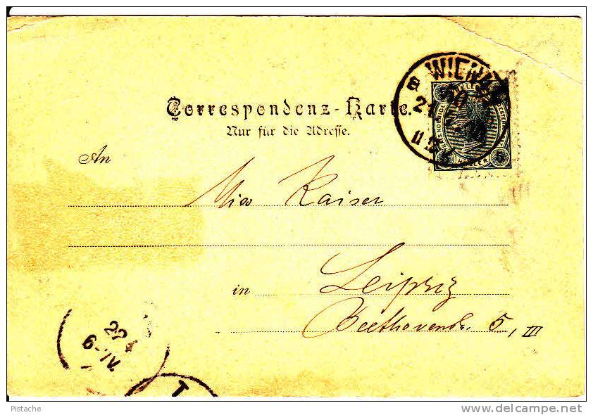 Old Card - Wien Vienna - Austria - Written - Simple Back - 2 Scans - Stamp & Postmark - Creased Corner - Other & Unclassified