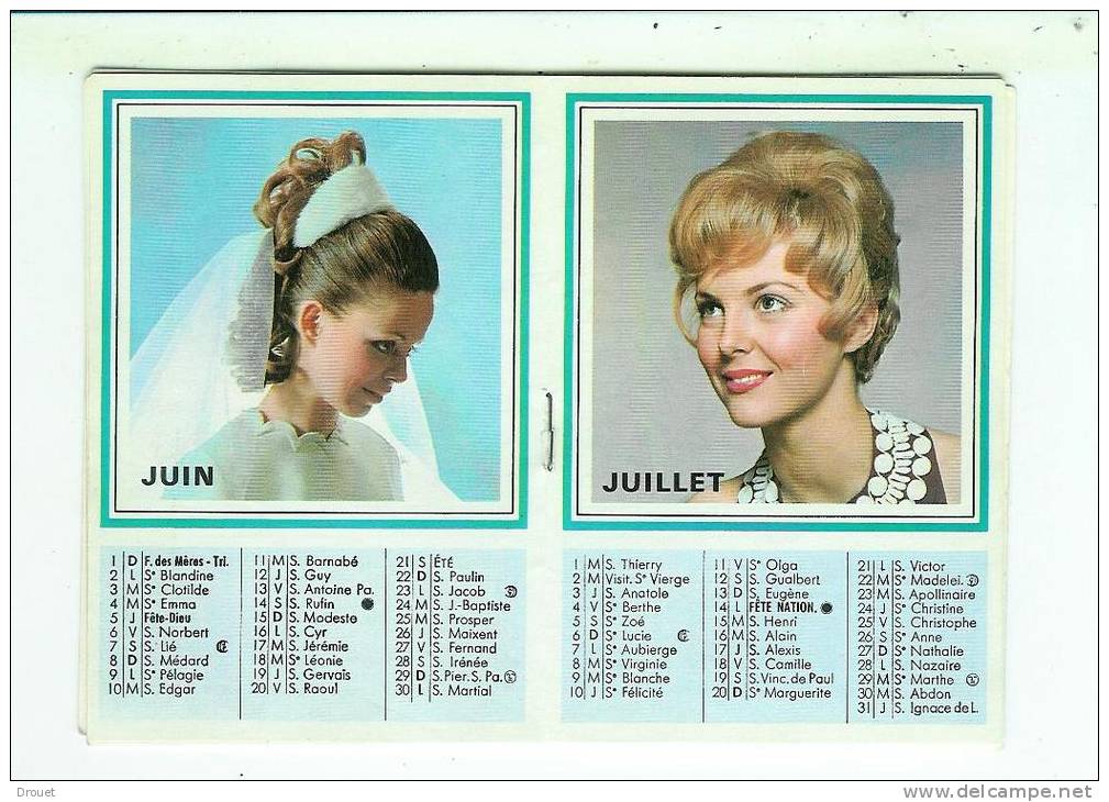 LEVALLOIS - CALENDRIER AGENDA COIFFURE DE POCHE - 1969 - AVEC SUPERBES PHOTOS - Small : 1961-70