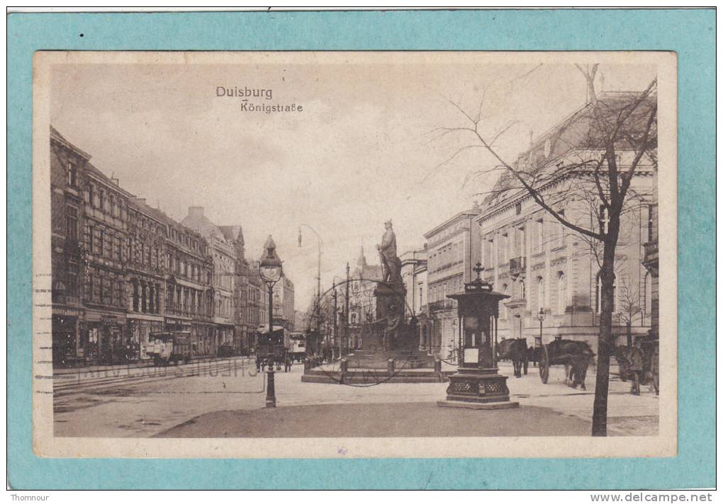 DUISBURG  -  Königstrasse   - 1923   -  TRESOR ET POSTES  - - Duisburg