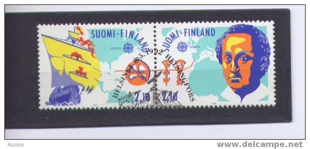 CEPT 1992 Finland Finlande Yvertn° 1142 A (°) Oblitéré Cote 6,50 Euro Se Tenant - 1992