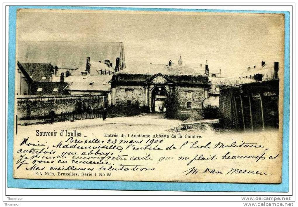 Souvenir  D´ IXELLES  -  Entrée  De L´ Ancienne Abbaye  De  La  Cambre.  - 1900  - BELLE CARTE PRECURSEUR  - - Elsene - Ixelles