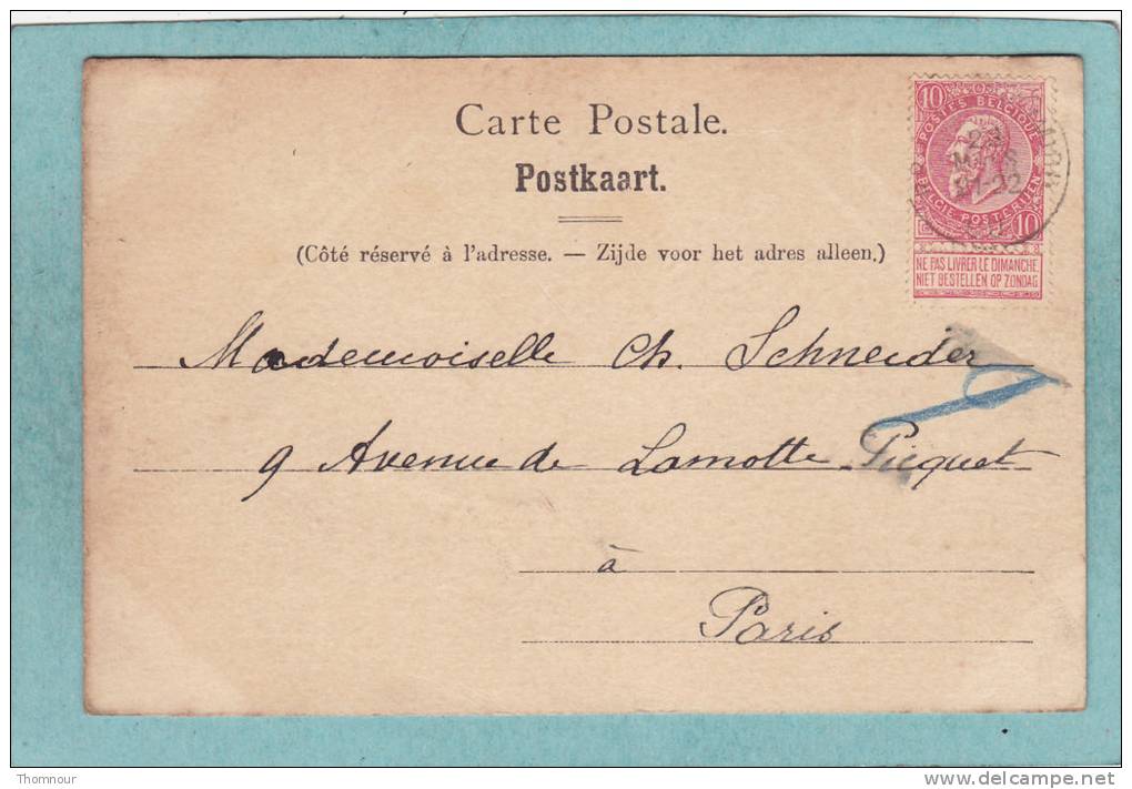 Souvenir  D´ IXELLES  -  Entrée  De L´ Ancienne Abbaye  De  La  Cambre.  - 1900  - BELLE CARTE PRECURSEUR  - - Elsene - Ixelles