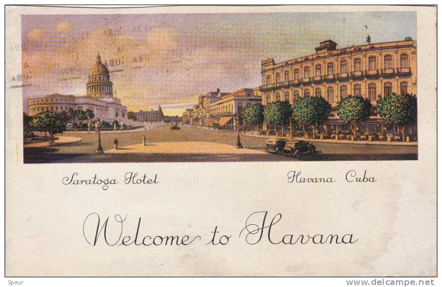 Cuba - Havana - Saratoga Hotel. Postally Used, 1937. - Cuba