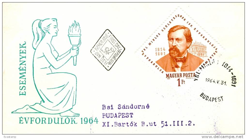 HUNGARY - 1964.FDC - Architect Miklós Ybl - FDC