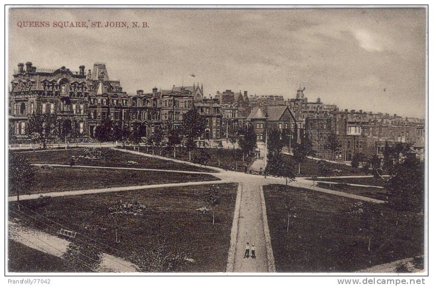 CANADA - NEW BRUNSWICK - ST. JOHN - QUEENS SQUARE - PARK ? - WALKING PATHS - CIRCA 1910 - St. John