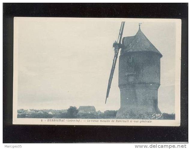 Herbignac Le Vieux Moulin De Ranrouët & Vue Générale édit.artaud N° 8 Moulin A Vent - Herbignac