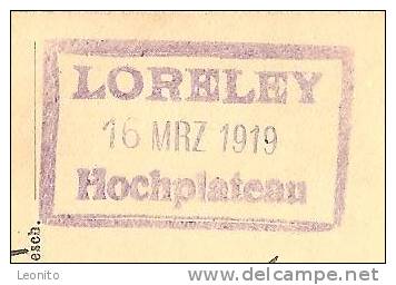 St. Goarshausen Mit Burg Katz Loreley Hochplateau 1919 - St. Goar