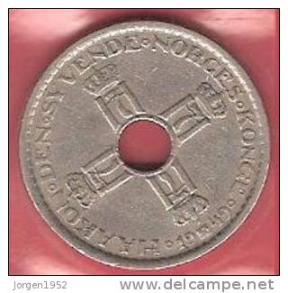 NORWAY  # 1 KR. KOBBERNIKKEL FROM YEAR 1949 - Norway