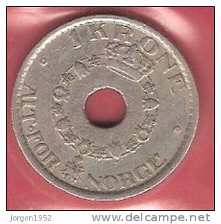 NORWAY  # 1 KR. KOBBERNIKKEL FROM YEAR 1949 - Norvegia