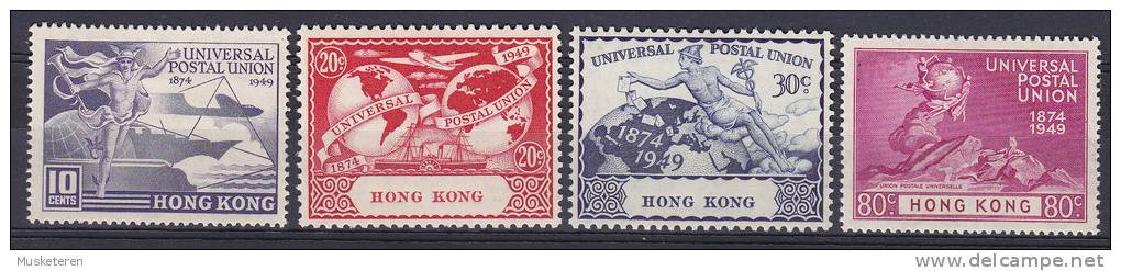 Hong Kong 1949 Mi. 173-76 UPU Weltpostunion Complete Set MH* - Ungebraucht