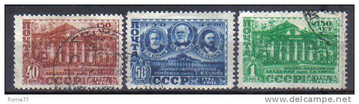 SS3373 - RUSSIA 1949 ,  Serie  Unificato N. 1323/1325 Usato . - Usati