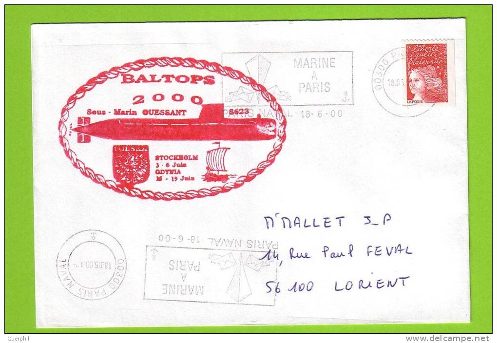 SOUS-MARIN OUESSANT, Baltops 2000 , Paris Naval 18/6/2000 - Naval Post