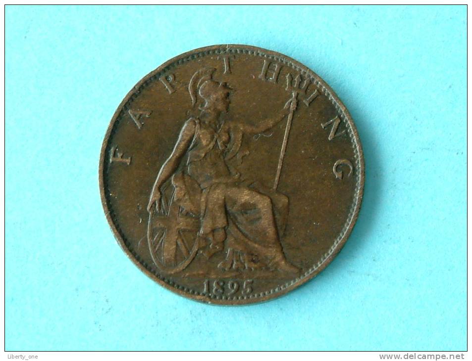 1895 - FARTHING / KM 788.1 ( For Grade, Please See Photo ) !! - B. 1 Farthing