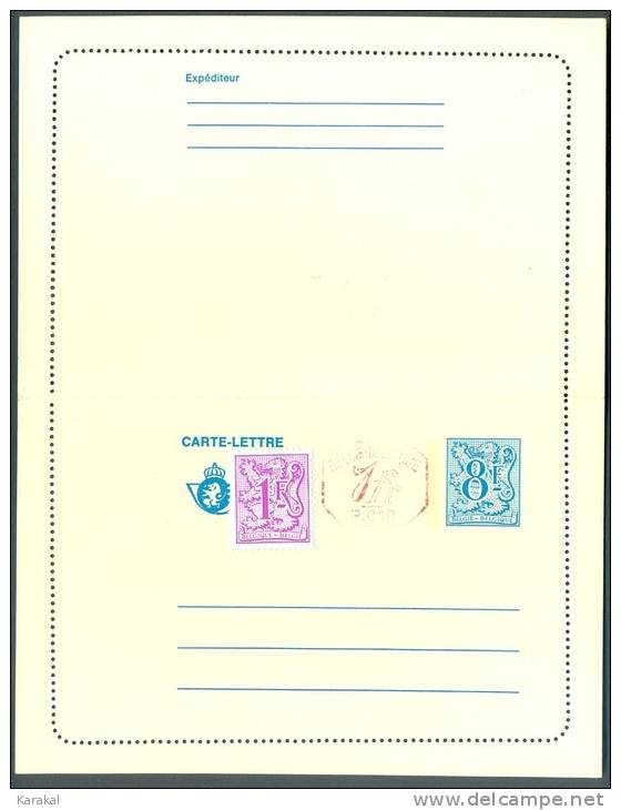 België Belgique Belgium Carte-lettre 47 III P018M 8F F 1980 MNH XX + Valeur Complémentaire - Postbladen